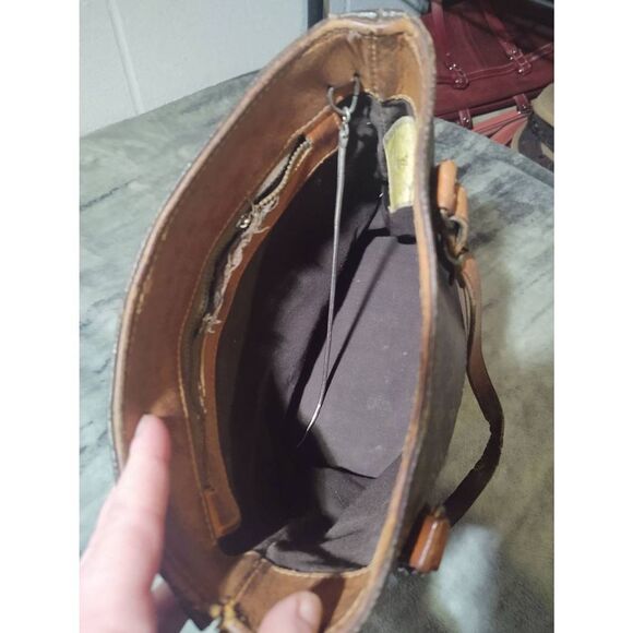 Rare VTG Louis Vuitton Monogram Marais Bucket Purse Handbag LV 1970s French Co - Picture 7 of 11